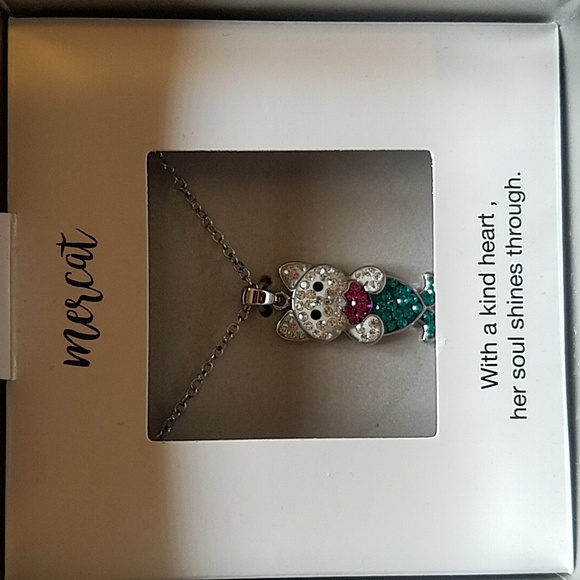 Mermaid Cat Necklace NWT - Picture 4 of 8